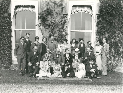 Members of the Hornung family gathered at West Grinstead Park to celebrate Pitt and Laura Hornung's 50th wedding anniversary, April 1934. 