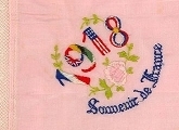 Handkerchief embroidered with '1918'