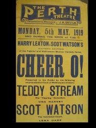 Poster advertising Teddy Stream's Music Hall act