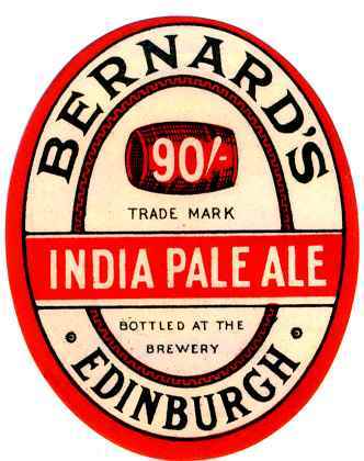 Label for Bernard's India Pale Ale [courtesy Scottish Brewing Archive]