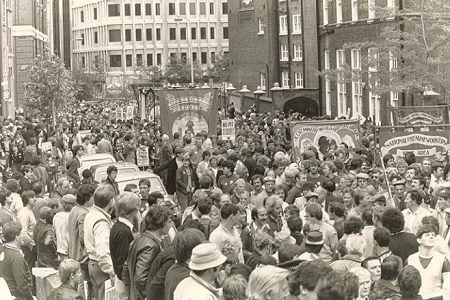 Miners' march in London