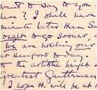 Detail of manuscript letter