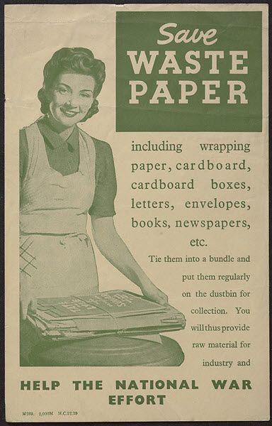 Save Waste Paper Poster 